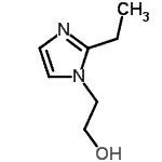结构式 CAS# 3715-96-6, 2-(2-乙基-1H-咪唑-1-基)乙醇
