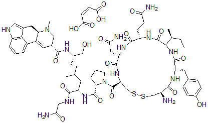 CAS#: 37209-62-4， (8beta(S))-9,10-Didehydro-N-(2-Hydroxy-1-Methylethyl)-6-Methyl-Ergoline-8-Carboxamide (Z)-2-Butenedioate (1:1) (Salt) Mixt. With Oxytocin