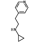 structure of CAS# 373356-36-6, N-[2-(4-Pyridinyl)Ethyl]Cyclopropanamine;cyclopropyl(2-pyridin-4-ylethyl)amine;Cyclopropyl-(2-pyridin-4-yl-ethyl)-amine;MFCD08456875