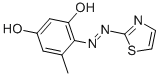 结构式 CAS# 37422-56-3, 5-甲基-4-(2-噻唑基偶氮)间苯二酚