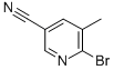 structure of CAS# 374633-37-1, 2-Bromo-5-Cyano-3-Picoline;3-Pyridinecarbonitrile, 6-Bromo-5-Methyl-