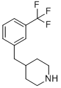 structure of CAS# 37581-28-5, 4-(3-Trifluoromethyl-Benzyl)-Piperidine;4-(3-TRIFLUOROMETHYL-BENZYL)-PIPERIDINE