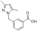 structure of CAS# 376359-05-6, 3-[(3,5-Dimethyl-1H-Pyrazol-1-Yl)Methyl]-Benzoic Acid;3-[(3,5-Dimethyl-1H-Pyrazol-1-Yl)Methyl]Benzoic Acid(SALTDATA: FREE);3-((3,5-DIMETHYL-1H-PYRAZOL-1-YL)METHYL)BENZOIC ACID;3-(3,5-DIMETHYL-PYRAZOL-1-YLMETHYL)-BENZOIC ACID