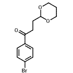 结构式 CAS# 376637-07-9, 1-(4-溴苯基)-3-(1,3-二恶烷-2-基)-1-丙酮