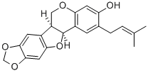 CAS#: 37706-60-8， 6a,12a-Dihydro-2-(3-methyl-2-butenyl)-6H-(1,3)dioxolo(5,6)benzofuro(3,2-c)(1)benzopyran-3-ol