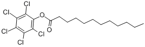 structure of CAS# 3772-94-9, Pentachlorophenol Dodecanoate;Dodecanoic Acid (2,3,4,5,6-Pentachlorophenyl) Ester;Lauric Acid (2,3,4,5,6-Pentachlorophenyl) Ester;Ai3-17004