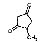 结构式 CAS# 37772-91-1, 1-甲基-2,4-吡咯烷二酮