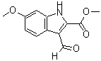 structure of CAS# 379260-71-6, Methyl 3-Formyl-6-Methoxy-1H-Indole-2-Carboxylate;1H-INDOLE<wbr>-2-CARBOX<wbr>YLICACID,<wbr> 3-FORMYL<wbr>-6-METHOX<wbr>Y-, METHY<wbr>L ESTER;methyl 3-formyl-6-methoxy-1H-indole-2-carboxylate;methyl 3-formyl-6-methoxyindole-2-carboxylate