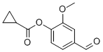 structure of CAS# 380336-99-2, 4-Formyl-2-Methoxyphenyl Cyclopropanecarboxylate;6-(4-Fluorophenyl)Imidazo2,1-Bü1,3Üthiazole-5-Carboxaldehyde;CYCLOPROPANECARBOXYLIC ACID 4-FORMYL-2-METHOXY-PHENYL ESTER;4-FORMYL-2-METHOXYPHENYL CYCLOPROPANECARBOXYLATE