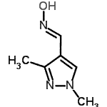 structure of CAS# 380583-07-3, (E)-1-(1,3-Dimethyl-1H-Pyrazol-4-Yl)-N-Hydroxymethanimine;(1,3-dimethylpyrazol-4-yl)(hydroxyimino)methane;(E)-1,3-dimethyl-1H-pyrazole-4-carbaldehyde oxime;1,3-Dimethyl-1H-pyrazole-4-carbaldehyde oxime
