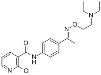 CAS#: 38063-92-2， p-(2-Chloronicotinamido)acetophenone O-(2-diethylaminoethyl)oxime