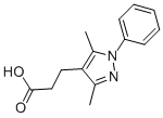 结构式 CAS# 381697-36-5, 3-(3,5-二甲基-1-苯基-1H-吡唑-4-基)-丙酸