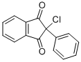 结构式 CAS# 3817-96-7, 2-氯-2-苯基茚满-1,3-二酮