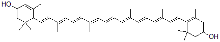 CAS#: 38327-39-8， 4-[(1E,3E,5E,7E,9E,11E,13E,15E,17E)-18-(4-Hydroxy-2,6,6-Trimethyl-1-Cyclohexenyl)-3,7,12,16-Tetramethyloctadeca-1,3,5,7,9,11,13,15,17-Nonaenyl]-3,5,5-Trimethylcyclohex-2-En-1-Ol