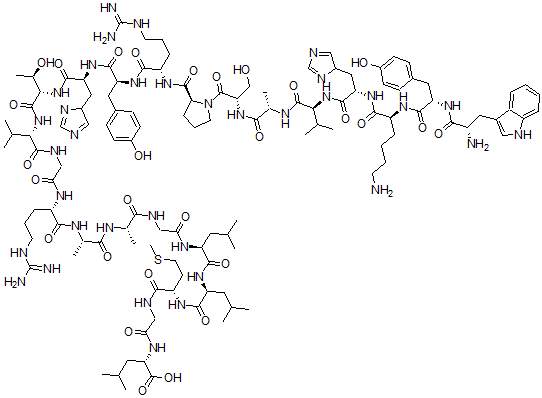 structure of CAS# 383415-79-0, H-Trp-Tyr-Lys-His-Val-Ala-Ser-Pro-Arg-Tyr-His-Thr-Val-Gly-Arg-Ala-Ala-Gly-Leu-Leu-Met-Gly-Leu-OH