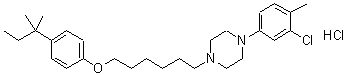 CAS#: 3845-22-5， 1-(3-Chloro-4-Methylphenyl)-4-[6-[4-(2-Methylbutan-2-Yl)Phenoxy]Hexyl]Piperazine Hydrochloride