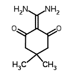 structure of CAS# 384811-20-5, 2-(Diaminomethylene)-5,5-Dimethyl-1,3-Cyclohexanedione;2-(diaminomethylidene)-5,5-dimethylcyclohexane-1,3-dione;MFCD00461409