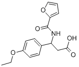 structure of CAS# 385400-96-4, 3-(4-Ethoxy-Phenyl)-3-[(Furan-2-Carbonyl)-Amino]-Propionic Acid;(3R)-3-(4-Ethoxyphenyl)-3-[(2-Furyl-Oxomethyl)Amino]Propanoate;(3R)-3-(4-Ethoxyphenyl)-3-(Furan-2-Carbonylamino)Propionate;(3R)-3-(4-Ethoxyphenyl)-3-(Furan-2-Ylcarbonylamino)Propanoate