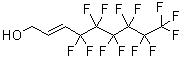 structure of CAS# 38550-47-9, 3-(Perfluoro-n-Hexyl)Prop-2-En-1-Ol;3-(Perfluorohexyl)Prop-2-En-1-Ol 98%;3-(Perfluorohexyl)Prop-2-En-1-Ol98%;1H,1H,2H,3H-Perfluoro-2-Nonene-1-Ol