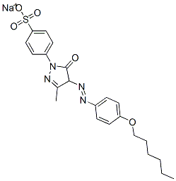CAS#: 38586-43-5， Sodium 4-[4-(4-Hexoxyphenyl)Diazenyl-3-Methyl-5-Oxo-4H-Pyrazol-1-Yl]Benzenesulfonate