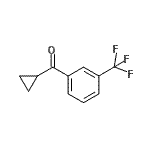 structure of CAS# 38675-82-0, Cyclopropyl[3-(Trifluoromethyl)Phenyl]Methanone;Cyclopropyl 3-trifluoromethylphenyl ketone;MFCD03841230