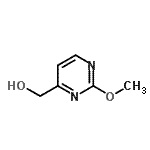 structure of CAS# 38696-25-2, (2-Methoxy-4-Pyrimidinyl)Methanol;(2-methoxypyrimidin-4-yl)methanol