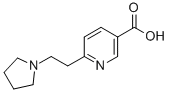 结构式 CAS# 387350-41-6, 6-(2-吡咯烷-1-基乙基)烟酸