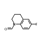 structure of CAS# 388078-32-8, 6-Fluoro-3,4-Dihydro-1(2H)-Quinolinecarbaldehyde;1(2H)-Quinolinecarboxaldehyde, 6-fluoro-3,4-dihydro-;1(2H)-QUINOLINECARBOXALDEHYDE,6-FLUORO-3,4-DIHYDRO-;6-Fluoro-3,4-dihydro-2H-quinoline-1-carboxaldehyde