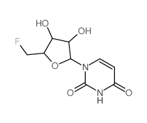 结构式 CAS# 38817-29-7, 1-[5-(氟甲基)-3,4-二羟基四氢呋喃-2-基]嘧啶-2,4-二酮