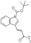 structure of CAS# 388631-93-4, 3-(2-Methoxycarbonyl-Vinyl)-Indole-1-Carboxylic Acid Tert-Butyl Ester;3-(2-METHOXYCARBONYL-VINYL)-INDOLE-1-CARBOXYLIC ACID TERT-BUTYL ESTER;TERT-BUTYL 3-(3-METHOXY-3-OXOPROPEN-1-YL)INDOLE-1-CARBOXYLATE
