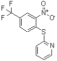 structure of CAS# 389084-12-2, 2-Nitro-1-(2-Pyridylthio)-4-(Trifluoromethyl)Benzene;2-NITRO-1-(2-PYRIDYLTHIO)-4-(TRIFLUOROMETHYL)BENZENE