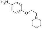 structure of CAS# 38948-27-5, 4-(2-Piperidin-1-Ylethoxy)Aniline;4-[2-(1-Piperidyl)Ethoxy]Aniline;[4-(2-Piperidinoethoxy)Phenyl]Amine