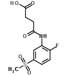 structure of CAS# 389609-83-0, 4-{[2-Fluoro-5-(Methylsulfonyl)Phenyl]Amino}-4-Oxobutanoic Acid;4-((2-flu<wbr>oro-5-(me<wbr>thylsulfo<wbr>nyl)pheny<wbr>l)amino)-<wbr>4-oxobuta<wbr>noic acid;4-{[2-Fluoro-5-(methylsulfonyl)phenyl]amino}-4-oxo;4-{[2-Flu<wbr>oro-5-(me<wbr>thylsulfo<wbr>nyl)pheny<wbr>l]amino}-<wbr>4-oxobuta<wbr>noicacid