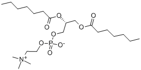 structure of CAS# 39036-04-9, 1,2-Diheptanoyl-Sn-Glycero-3-Phosphocholine;[(2R)-2,3-Di(Heptanoyloxy)Propyl] 2-Trimethylammonioethyl Phosphate;[(2R)-2,3-Bis(1-Oxoheptoxy)Propyl] 2-Trimethylammonioethyl Phosphate;[(2R)-2,3-Dienanthyloxypropyl] 2-Trimethylammonioethyl Phosphate