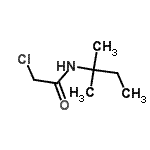 结构式 CAS# 39096-81-6, 2-氯-N-(2-甲基-2-丁烷基)乙酰胺