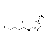 structure of CAS# 392244-44-9, 4-Chloro-N-(5-Methyl-1,3,4-Thiadiazol-2-Yl)Butanamide;4-chloro-N-(5-methyl(1,3,4-thiadiazol-2-yl))butanamide;4-Chloro-N-(5-methyl-1,3,4-thiadiazol-2-yl)-butanamide;butanamide, 4-chloro-N-(5-methyl-1,3,4-thiadiazol-2-yl)