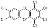 structure of CAS# 39227-28-6, 1,2,3,4,7,8-Hexachlorodibenzo-p-Dioxin;1,2,3,4,7,8-Hcdd;1,2,3,4,7,8-Hexachloro-Dibenzo[B,E][1,4]Dioxin;Dibenzo-P-Dioxin, Hexachloro-