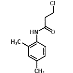structure of CAS# 39494-04-7, 3-Chloro-N-(2,4-Dimethylphenyl)Propanamide;MFCD02973604;propanamide, 3-chloro-N-(2,4-dimethylphenyl);propanamide, 3-chloro-N-(2,4-dimethylphenyl)-
