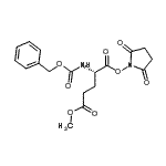 structure of CAS# 39538-31-3, 1-(2,5-Dioxo-1-Pyrrolidinyl) 5-Methyl N-[(Benzyloxy)Carbonyl]-L-Glutamate;Z-GLU(OME)-OSU