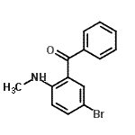 structure of CAS# 39573-20-1, [5-Bromo-2-(Methylamino)Phenyl](Phenyl)Methanone;(5-Bromo-2-methylamino-phenyl)-phenyl-methanone;[5-Bromo-2-(methylamino)phenyl](phenyl)methanone #;5-Bromo-2-N-methylaminobenzophenone