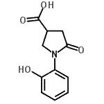structure of CAS# 39629-89-5, 1-(2-Hydroxyphenyl)-5-Oxo-3-Pyrrolidinecarboxylic Acid;1-(2-Hydroxyphenyl)-2-pyrroldinone-4-carboxylic acid;1-(2-hydroxyphenyl)-5-oxo-3-pyrrolidinecarboxylic acid;1-(2-hydroxyphenyl)-5-oxopyrrolidine-3-carboxylic acid