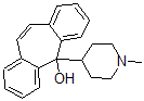 structure of CAS# 3967-32-6, 5-(1-Methyl-4-Piperidyl)5H-Dibenzo[a,d]cyclohepten-5-ol