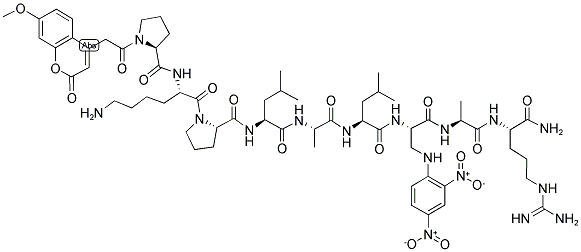 CAS#: 396717-35-4， 1-[(7-Methoxy-2-oxo-2H-1-benzopyran-4-yl)acetyl]-L-prolyl-L-lysyl-L-prolyl-L-leucyl-L-alanyl-L-leucyl-3-[(2,4-dinitrophenyl)amino]-L-alanyl-L-alanyl-L-Argininamide