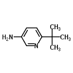 structure of CAS# 39919-70-5, 6-(2-Methyl-2-Propanyl)-3-Pyridinamine;3-Amino-6-(tert-butyl)pyridine;3-Pyridinamine, 6-(1,1-dimethylethyl)-;6-(tert-butyl)pyridin-3-amine