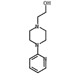 structure of CAS# 40004-68-0, 2-[4-(2-Pyridinyl)-1-Piperazinyl]Ethanol