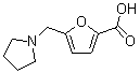structure of CAS# 400750-49-4, 5-(1-Pyrrolidinylmethyl)-2-Furancarboxylic Acid;5-(1-Pyrrolidin-1-Iumylmethyl)-2-Furancarboxylate;5-(Pyrrolidin-1-Ium-1-Ylmethyl)-2-Furoate;Zinc00316391