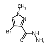 结构式 CAS# 400878-08-2, 4-溴-1-甲基-1H-吡唑-3-甲酰肼