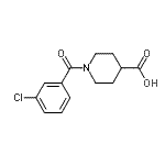 结构式 CAS# 401581-33-7, 1-(3-氯苯甲酰基)-4-哌啶羧酸
