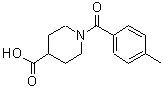 结构式 CAS# 401581-34-8, 1-(4-甲基苯甲酰)-4-哌啶羧酸