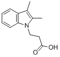 结构式 CAS# 40313-28-8, 3-(2,3-二甲基-吲哚-1-基)-丙酸